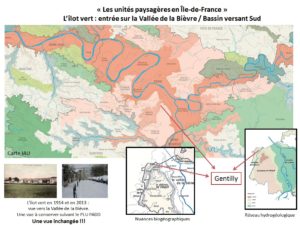 L'îlot vert s'inscrit comme continuité écologique d'importance régionale, inscrit dans le bassin versant de la Bièvre à l'articulation entre Paris et le coteau ensoleillé de la Vallée de la Bièvre qui s'étend jusqu'au Plateau de Saclay. Aménités environnementales d'enjeu régional. Voir le chapitre correspondant : "Aménités environnementales - Cohérence territoriale géologique, écologique et paysagère"
