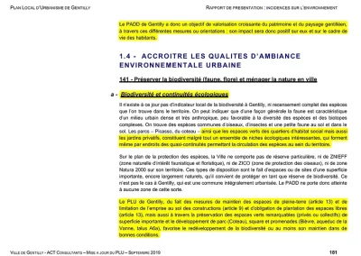 Extrait Volume 2 du PLU et PADD