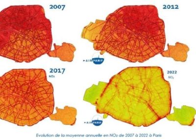 La pollution aux alentours du périphérique persistante est bien visible