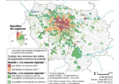 Gentilly : Densité > à la moyenne peu dotée en espaces verts
