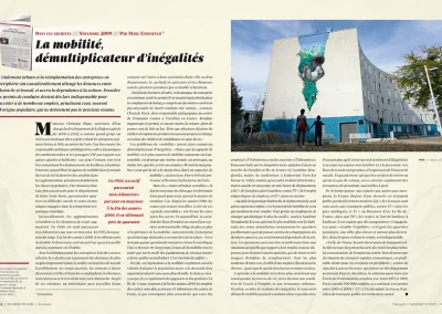 « Manière de voir » #175 , février-mars 2021 Chap 2 : Fractures. "La métropolisation du monde entraîne avec elle son lot de ruptures et de désorganisations. Elle est taillée pour les plus riches et les plus diplômés, qui captent l’espace urbain au détriment des ménages à revenus modestes. À l’échelle des pays, elle se nourrit de la mobilité à grande vitesse – des personnes, des marchandises, des capitaux –, abandonnant des pans de territoire et concentrant les maux." Lien : https://www.monde-diplomatique.fr/mav/175/