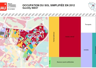 Sources : Occupation du sol : IAU îdF (Mos 2008-2012) Population : Insee (RGP 2010) OCCUPATION DU SOL SIMPLIFIÉE EN 2012 Gentilly 94037