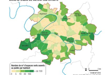 On reviendra sur cette carte qui si elle montre le déséquilibre au niveau régional n'est pas rigoureuse et induit en erreur quant à la situation de Gentilly. Un parc public est-il un pied d'immeuble dans une cité HLM ou un alignement d'arbres dans une rue passante et étroite ou une résidence privée dont le parc est grillagé et interdit au public?