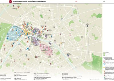 "Où se cachent les pouvoirs ? Il était une fois dans l’Ouest Agnès Stienne" Affiche publiée en cahier central du « Monde diplomatique » de février 2019 Avec, en regard, les parcours habituels des manifestations et celles des « gilets jaunes » de novembre 2018 à janvier 2019. Mise à jour : Cécile Marin. https://www.monde-diplomatique.fr/cartes/pouvoir-paris
