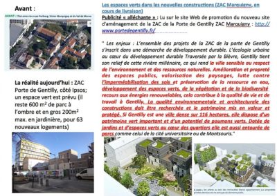 Greenwashing concernant le peu de verdure restante.