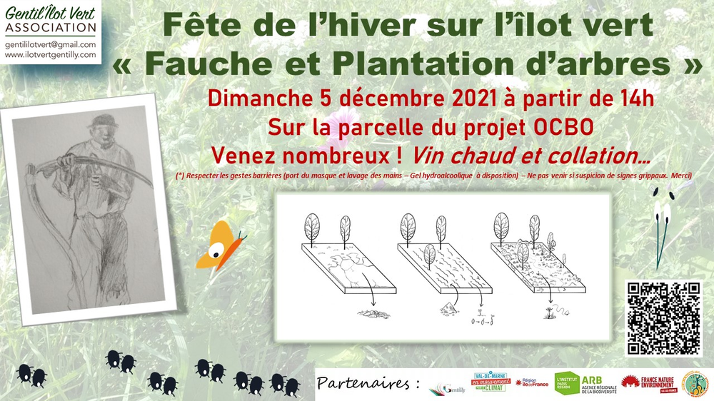 Retour en images. Fête de l’hiver sur l’îlot vert « Fauche et Plantation d’arbres »