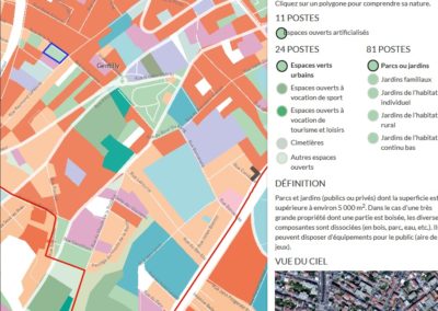 On voit bien les 2 squares de la rue de la Paix, qui sont donc comptabilisés dans le calcul des espaces verts de Gentilly.