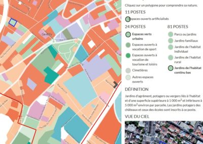 MOS 2017. On voit bien les 2 squares de la rue de la Paix, qui sont donc comptabilisés dans le calcul des espaces verts de Gentilly. ici le square enfant.
